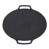 Korean Grill Pan Nonstick Round BBQ Griddle with 2 Handle Compatible for Induction Cooker Gas Stove Indoor Outdoor