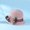 New Spring and Summer Knitted Upturned Hat Children Flower Shading Breathable Bucket Hat Foldable Fashion Hollow Small Basin Hat