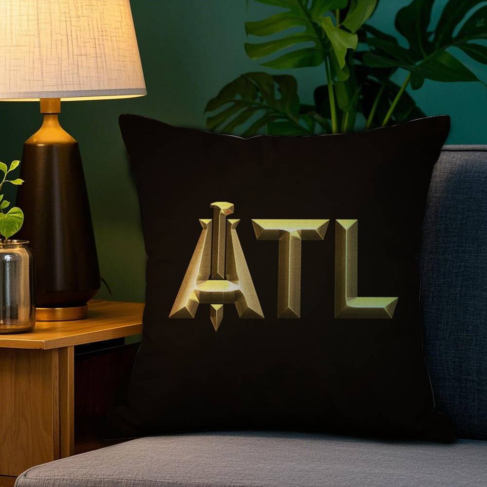 

American Cities Atlanta Pillow Case Plush Fabric Soft Double Sided Print Home Sofa High Quality Cushion Cover Throw 12x12Inch