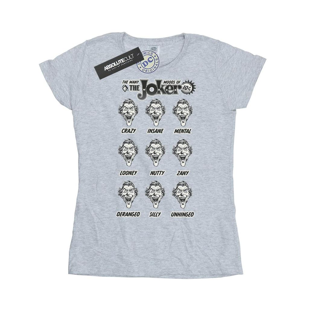 DC Comics Damen/Damen The Joker Die vielen Stimmungen des Jokers Baumwoll-T-Shirt