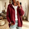 Women's Fashion Long Sleeve Hooded Open Front Knit Cardigan Sweater Coat Casual Outerwear