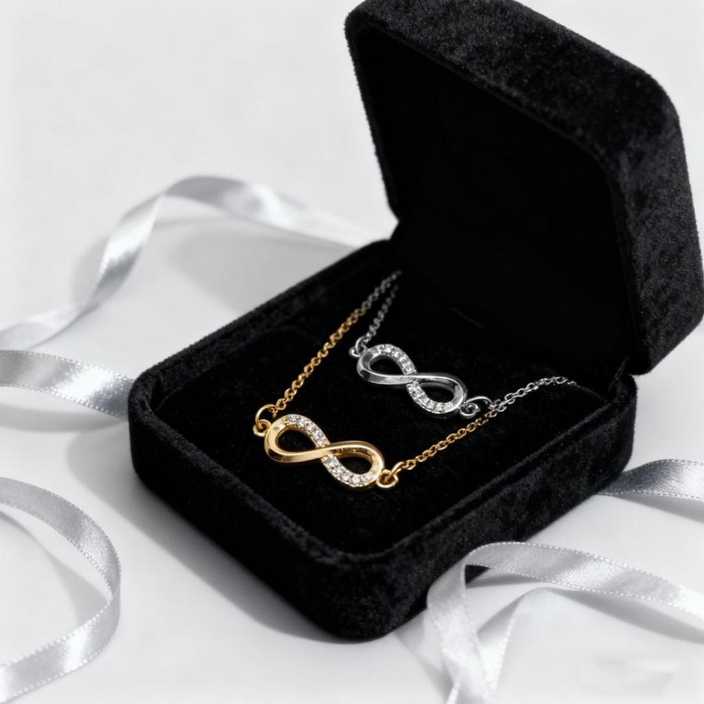 Exquisite Möbius Ring Figure 8 Necklace - Women's High-End Versatile Ins Style Clavicle Chain
