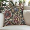 Woven Floral Tapestry Square Jacquard Pillow Cover For Sofa Office Waist Cushion Cover Home Decorative Pillowcase