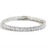 Cat Eye Oval Tennis Bracelet 6mm White Zircon Micro Pave Hip Hop Jewelry Mysterious Gaze Chain for Men Women