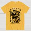 Justice For Peanut The Squirrel This World Has Gone Nuts Cotton Summer Casual Cool Loose T-Shirt