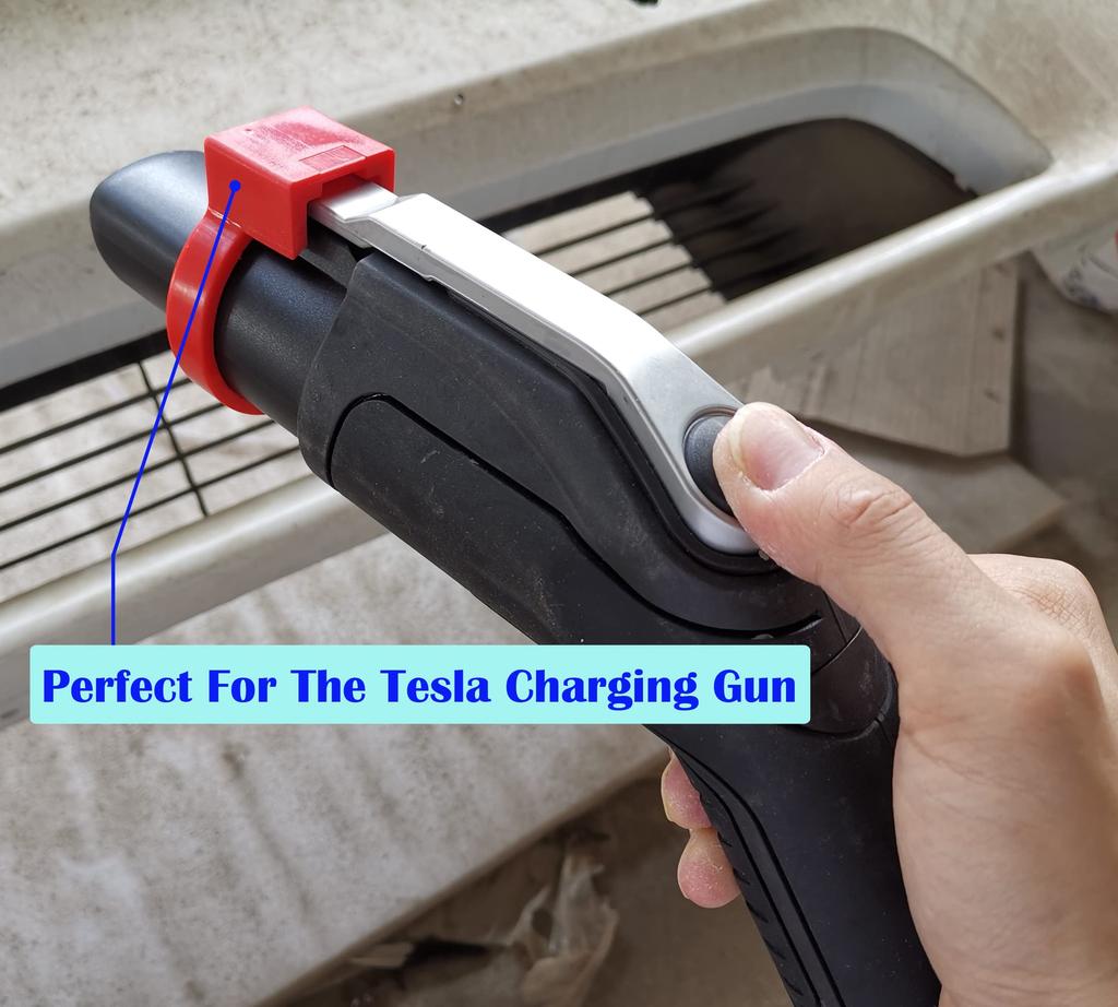 Blokada ładowarki Tesla Model 3/Y do adaptera J1772 (Kompatybilny z adapterami bez kołnierza) [Czerwony][Opakowanie 2 szt.]