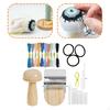 Mushroom Patches Threads Tool Mini Darning Loom for Clothes Scarves Trousers