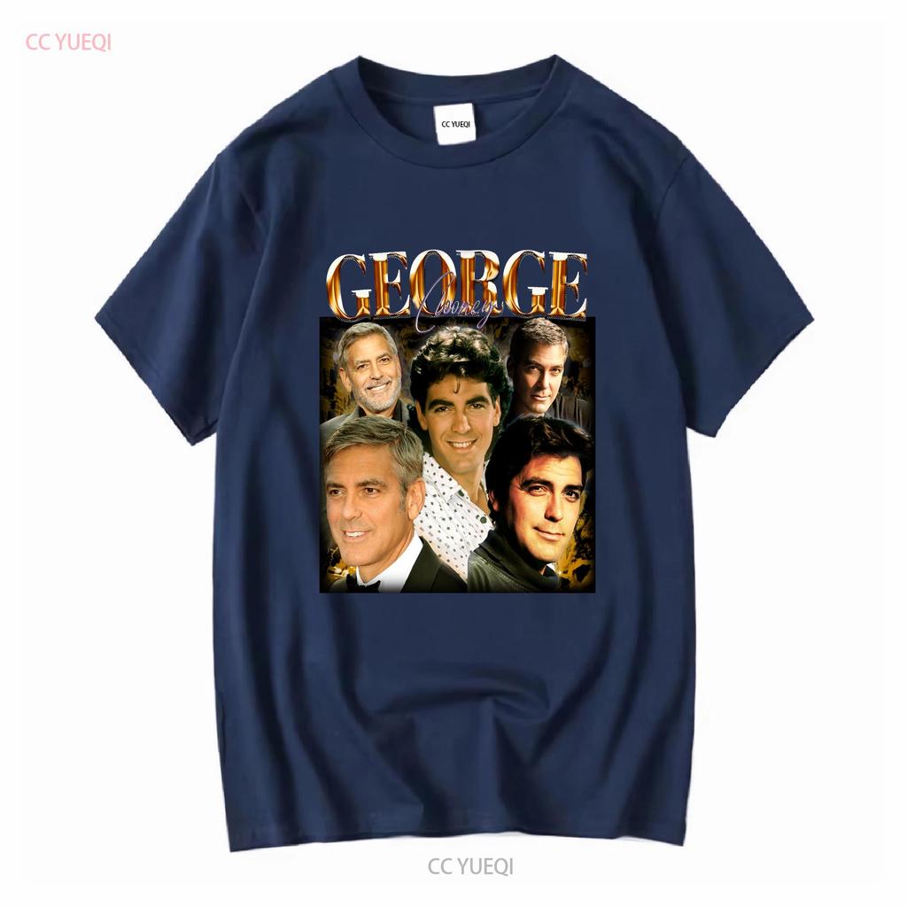GEORGE CLOONEY T-SHIRT Vintage T-Shirt Anni '90 Retro Merch Omaggio Fan manica lunga o corta vintage Lavato grafica Unisex Versatile
