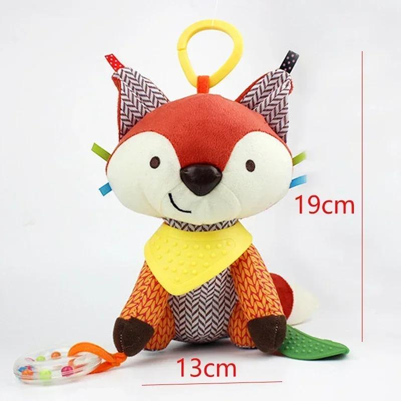 Baby Toys Plush Stuffed Rattle Toys Stroller Hanging Animals Bed Mobile Infant for Baby Toys 0 6 Months Peluche Sensorial Baby