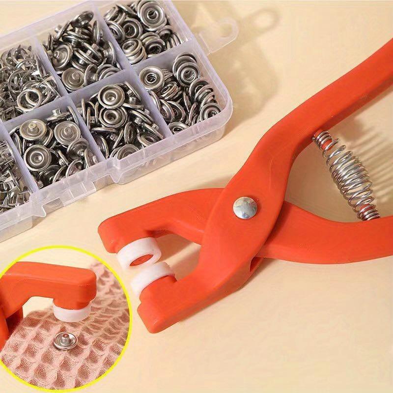 50PCS A Set of Stainless Steelsnap Plierswithvarious Sewing Metal Snaps and Installation Tool Bags for Clothes Complete Snap Set