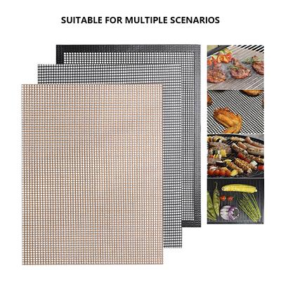 1/2/3/5pcs BBQ Grill Mat Heat Resistant Barbecue Mesh Grill Mat Portable Barbecue Net Cutable for Kitchen Outdoor Camping Picnic