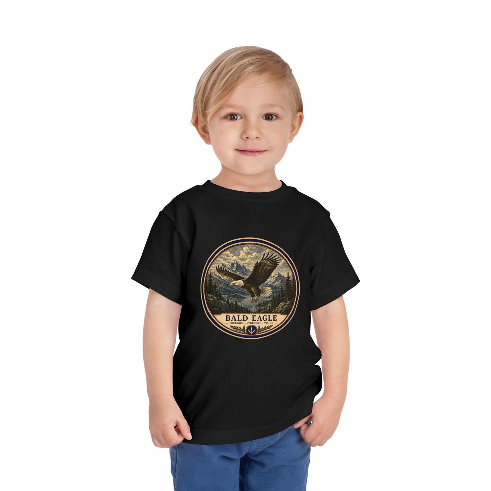Bald Eagle Illustration Unisex Tee | Flying Eagle Nature Badge 100