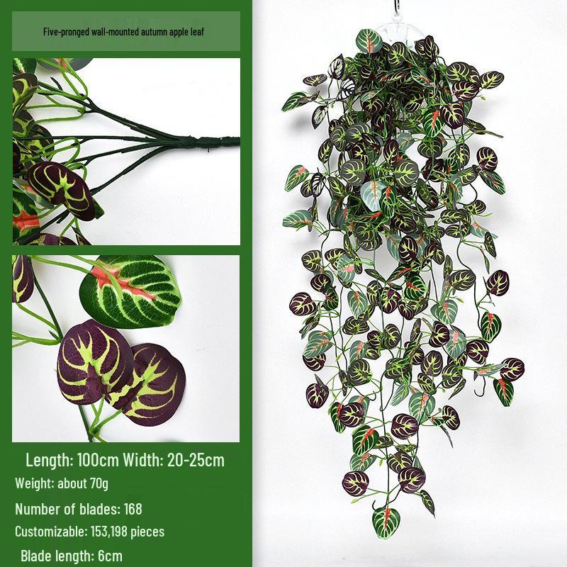 Green Radish Decorative Artificial Vines - Wall Hanging Leaf Ornaments