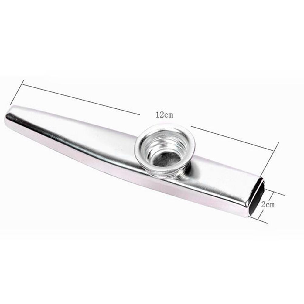 12cm Portable Metal Kazoo Aluminum Flute Mouth Flute for Beginners Kids Adult Gifts Woodwind Musical Instrument