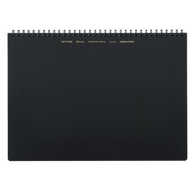 KOKUYO Soft Ring Notebook Business 70 Sheets A4 Plain Black Su-SV427W-D