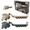 1:72 Creative Military Series Building Blocks Armored Transport Vehicle Green/Yellow M-Track Model Toys For Kids Christmas Gifts