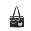 Trendy Dot Design Shoulder Bag Lightweight Canvas Bag Spacious Compartment Underarm Purse Perfect for Professional Multicolor