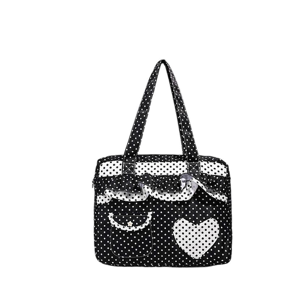 Trendy Dot Design Shoulder Bag Lightweight Canvas Bag Spacious Compartment Underarm Purse Perfect for Professional Multicolor