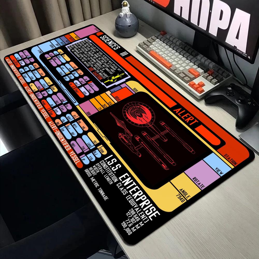 Large Starship Blueprint Pad Desk Pad Mouse Pad Gamer Computer Cabinet Star Trek Game Office Accessories Keyboard Anime Extended