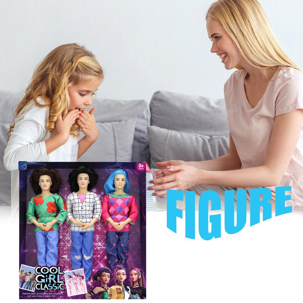 3 Stück Gelenkpuppen, mit realistischen Charakterdesigns, machen ein entzückendes Überraschungsgeschenk für Kinder und Freunde.