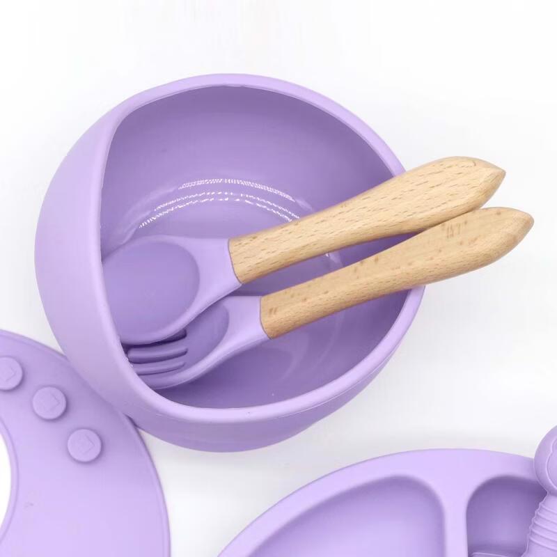 Silicone Suction Baby Tableware Set