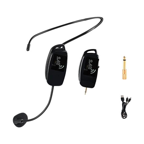 Voice Amplifier Anti-interference Independent Frequency Band Plug And Play Wireless Microphone Radio Headset for Outdoor