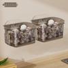 LISM Translucent Grey Kitchen Wall & Countertop Storage Bins - 6 Pack