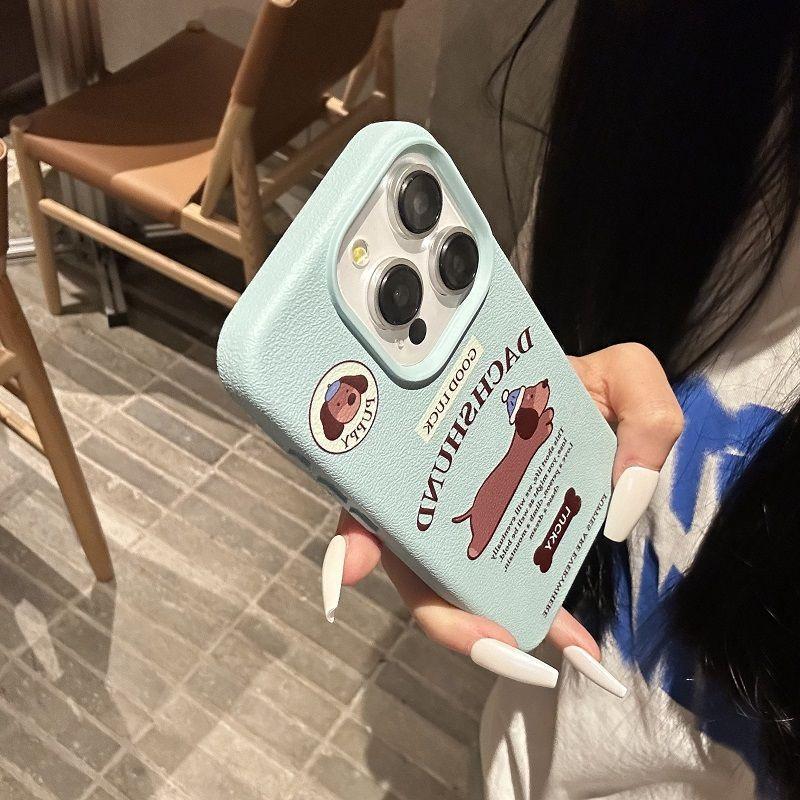 

Английская такса собака креативное приложение Iphone16ProMax мобильный телефон чехол Apple 15Pro14P браслет 13 Apple XS