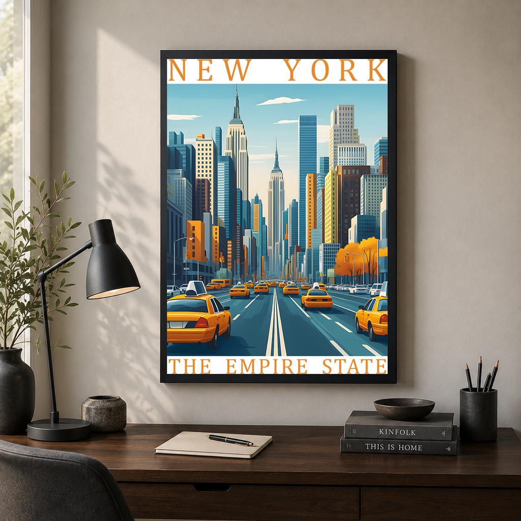 City Landscape Wall Art, Scenery Travel Canvas Painting Modern Poster Prints for Bedroom Living Room Wall Decor