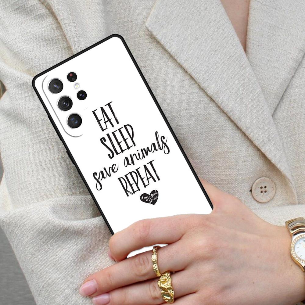 VEGAN FOOD QUOTES ANIMAL LOVE Cell Phone Case for Samsung Galaxy S26 Ultra S25 S24 S23 S22 S21 S20 Note10 Cover