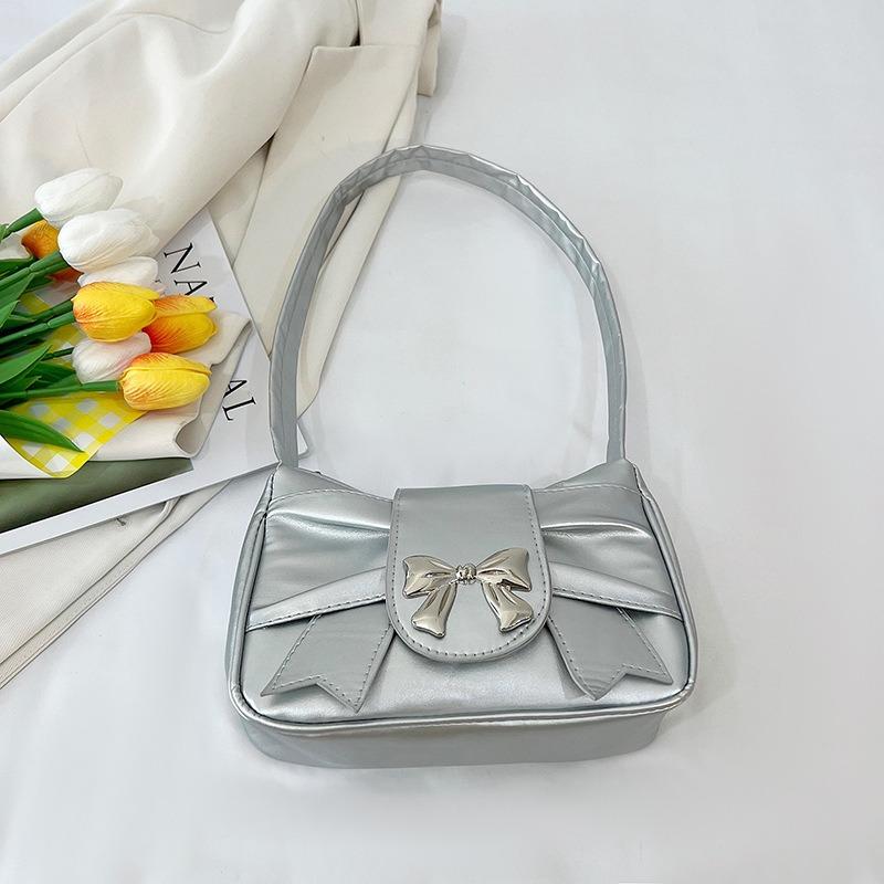 Niche Textured Bag Women's Summer New Bow Underarm Bag Beautiful Shoulder Bag