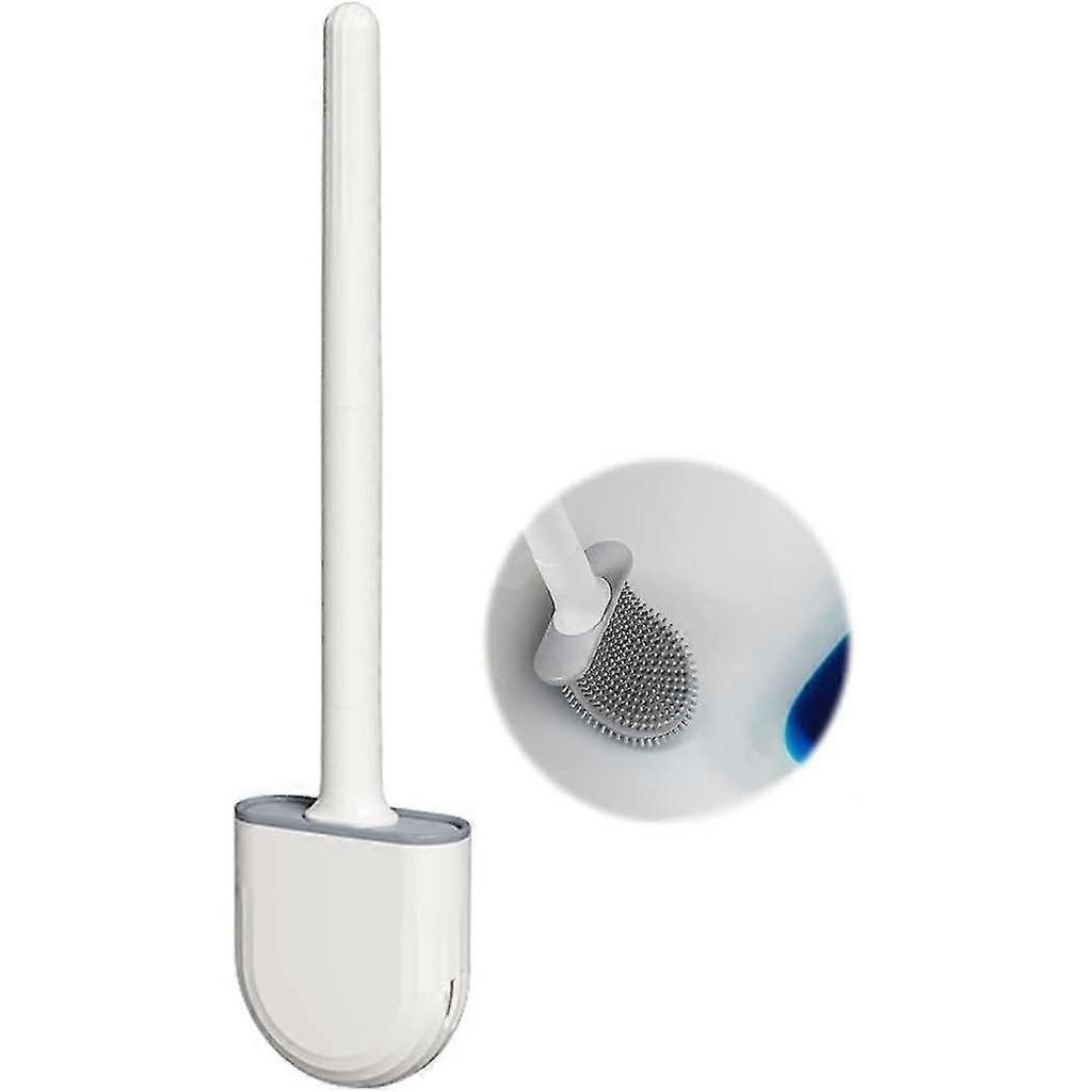 2 Pieces Toilet Brush,Toilet Brush And Holders With Soft Bristles And Non-Slip Handle - Quick Clean And Dry