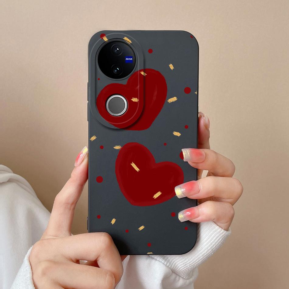 For Vivo V50 Lite Case Cute Cartoon Phone Shell Soft Liquid Silicone Back Cover For Vivo V 50 Full Protection Shockproof Bumper