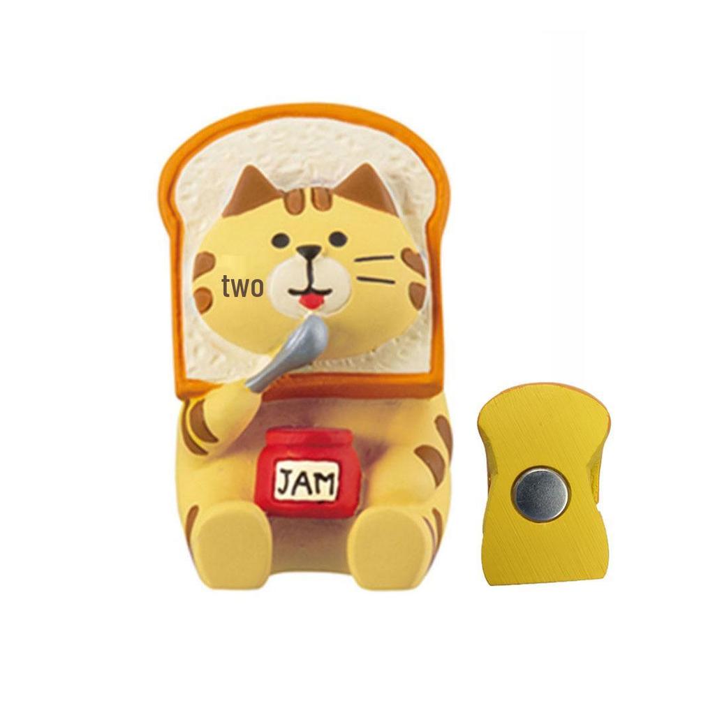 Japanese Cat Magnet: Cute Resin Sticker & Message Clip Toy for Refrigerator Decor