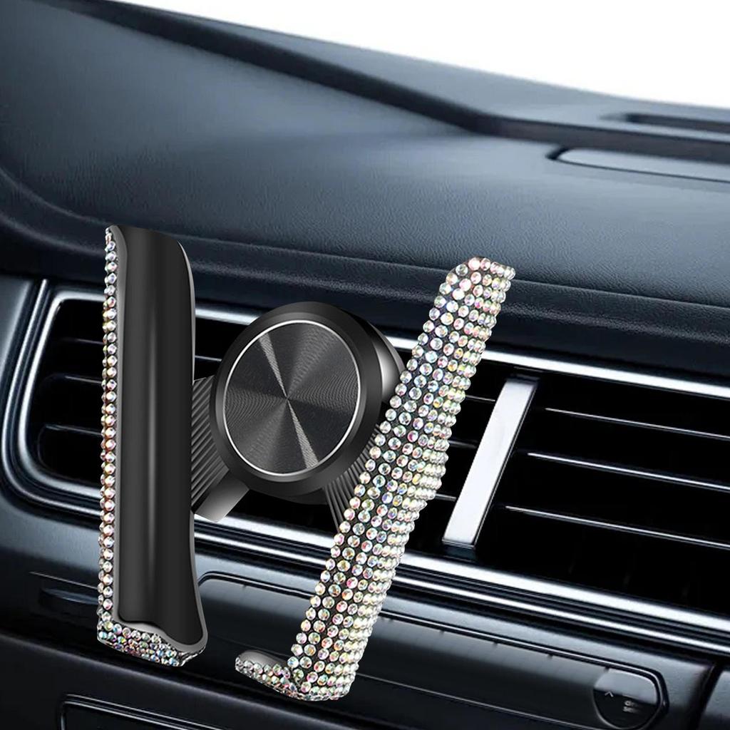 Auto Air Vent Telefon Halter Einstellbar Flexible Freisprecheinrichtung Zubehör Dekoration Glitter