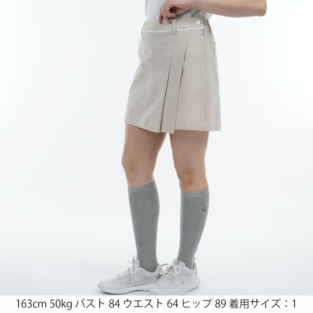 New Balance Golf Culottes Stretch Micro Check Women's (4-Way Pattern) / 012-5139501 042_Beige