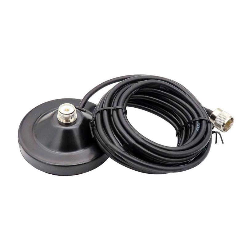 

Radio Antennas Magnets Mount PL259 UHF-Male Connection Style with 5M(16.4ft) Coaxial Cable PL259 Plugs 1