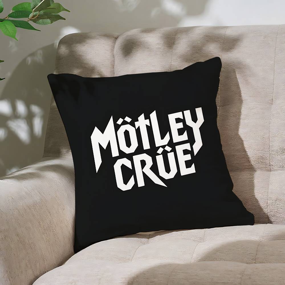 Band Motley-Crues-Retro Pillow Case Cushion Cover Soft Cute Throw Pillow Case For Car Sofa Pillowcase Polyester With Zipper