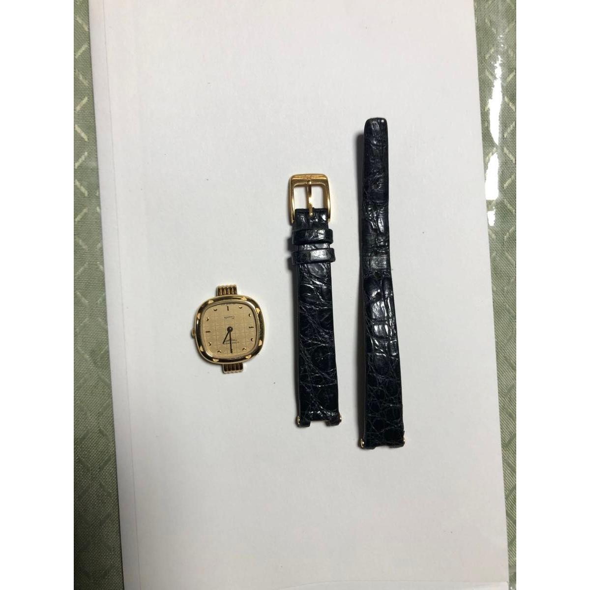 Used LONGINES quartz watch gold color ladies