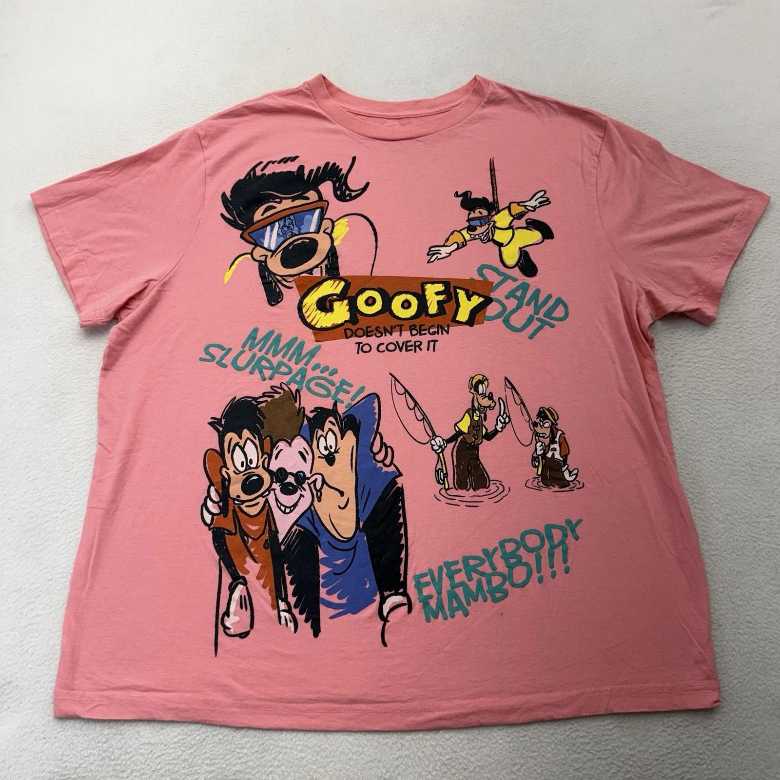 Disney Goofy Movie Max Red Pink Adult Shirt T-shirt Large Size XL XL