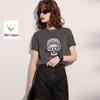 Bailuyu Women's Cotton Crew Neck Cartoon Print T-Shirt