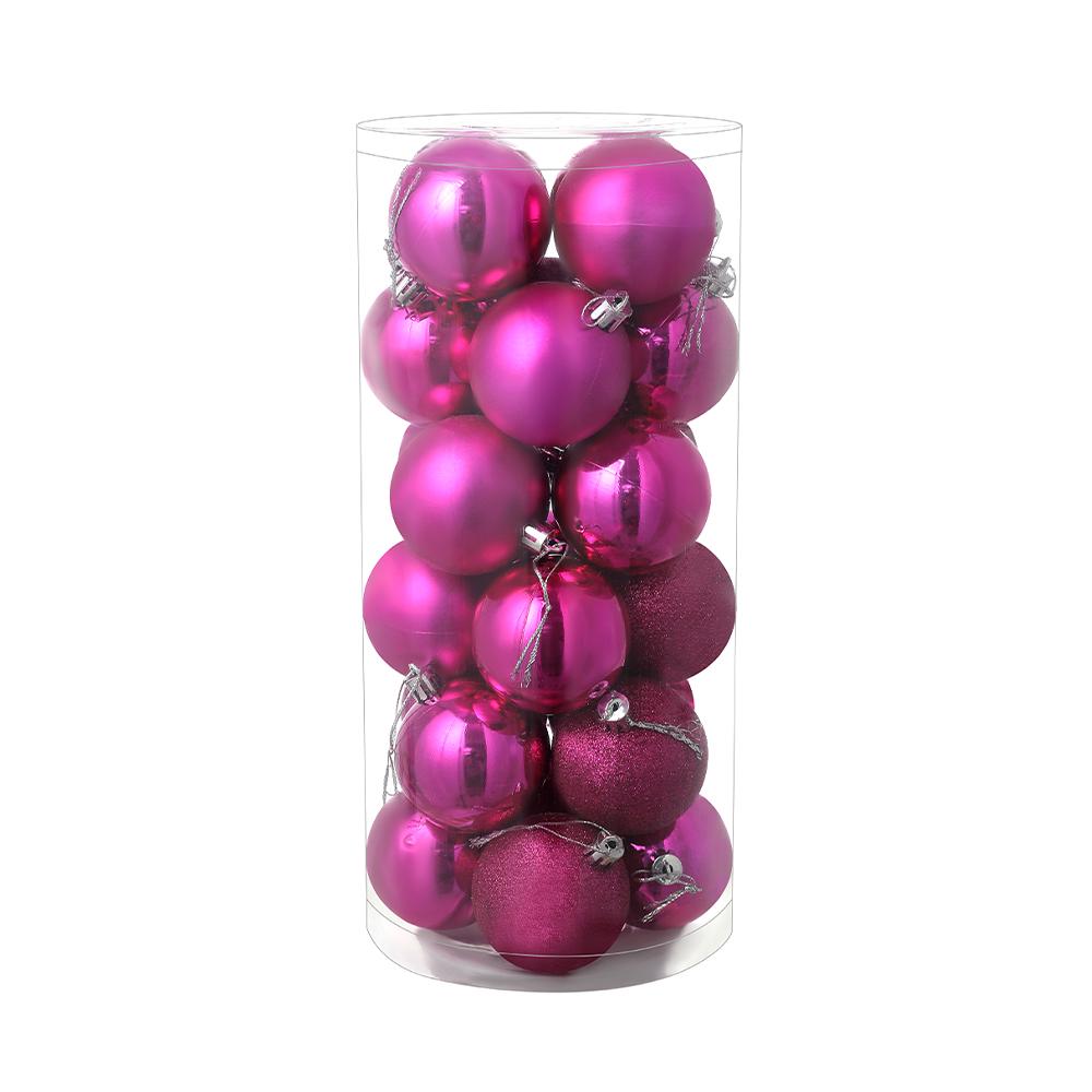 36 Electroplated Plastic Christmas Ball Ornaments for Tree and Window Decoration