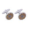 New Arrival  Sunflower Cuff Links Sun Flower Mens Cufflinks Jewerly Gift Wedding Birthday Anniversary Father's Day