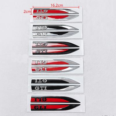 Hot 2pcs Rline R GTI GLI Emblem Car Fender Side Wing Auto Sticker Accessories For Volkswagen VW Golf MK8 Polo Passat Magotan Tig