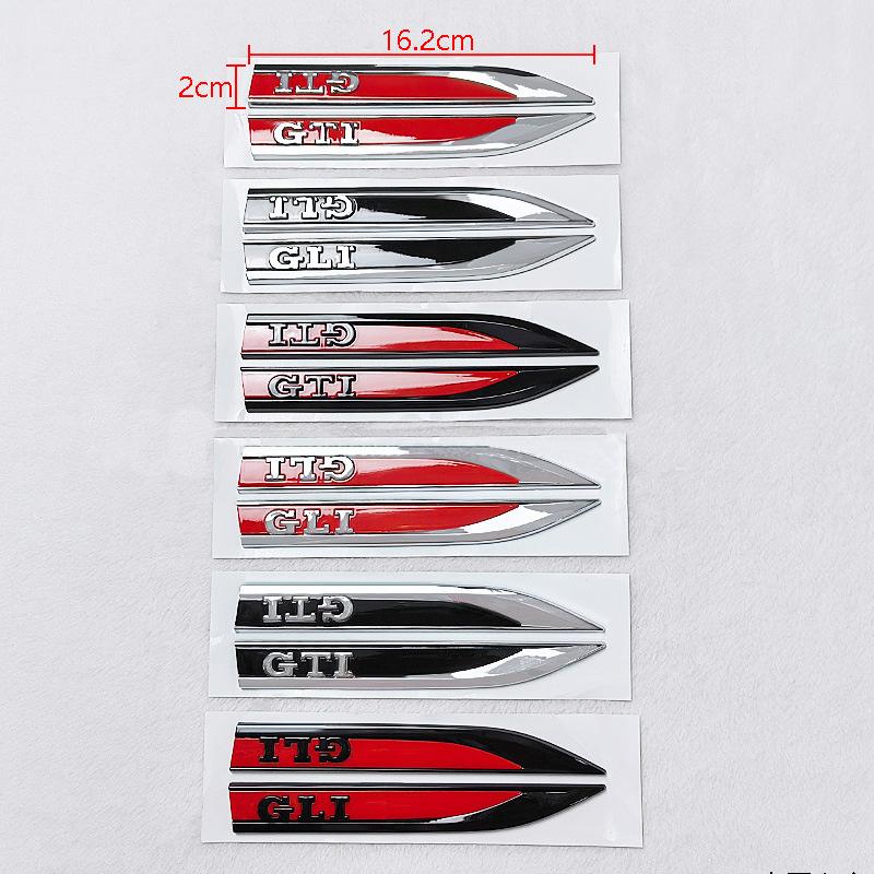 Hot 2pcs Rline R GTI GLI Emblem Car Fender Side Wing Auto Sticker Accessories For Volkswagen VW Golf MK8 Polo Passat Magotan Tig