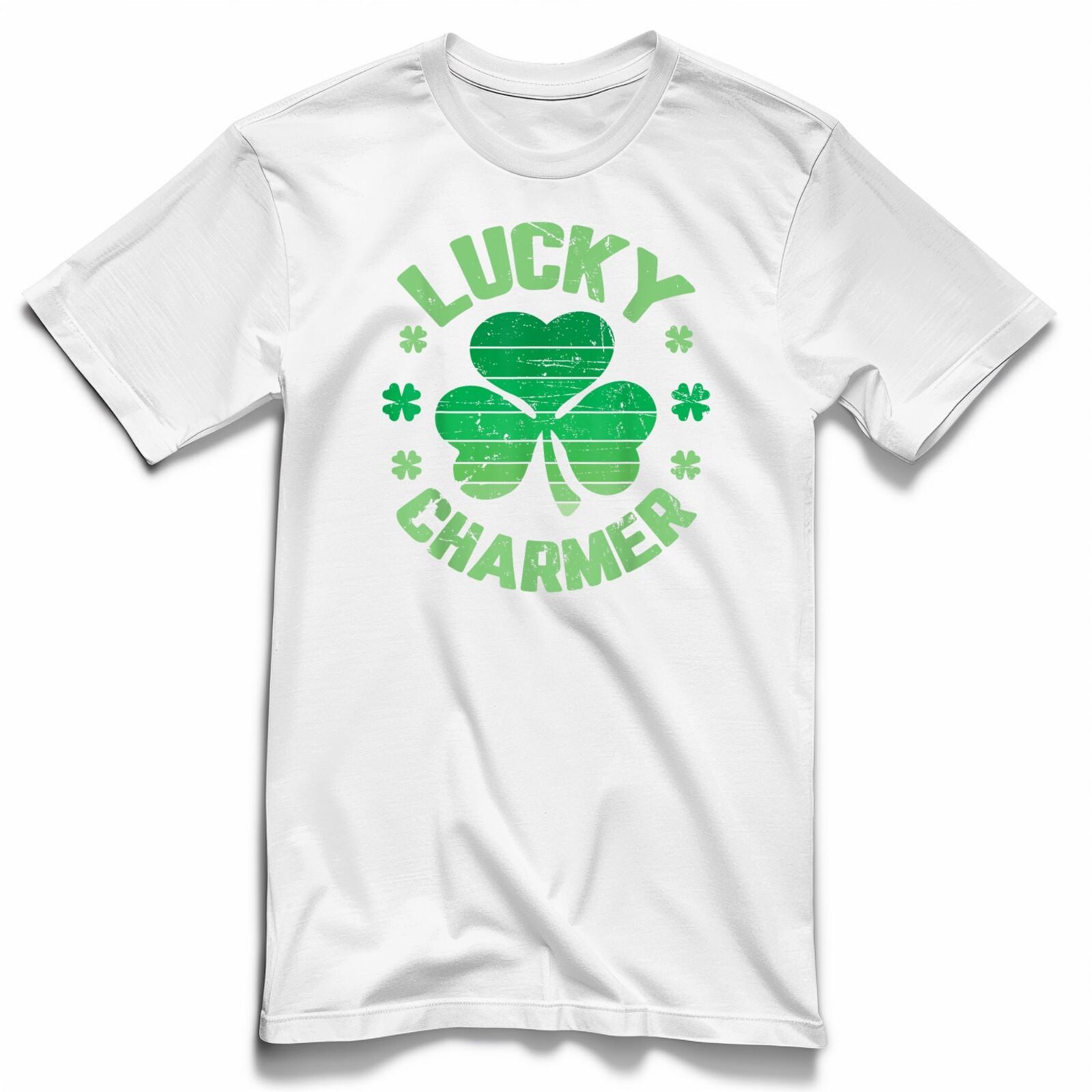 

Lucky Charmer Shamrock St Patrick s Day T-Shirt Mens Womens Tees Top For Men and Women Shirt Top S