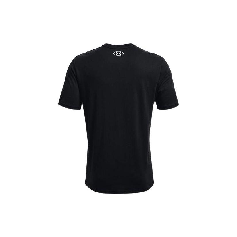 Under Armour Johnson Series American Vintage Letter Logo Print Crew Neck Pullover Fitted Short Sleeve Drop Shoulder T-Shirt Men T-Shirts 1370483-001