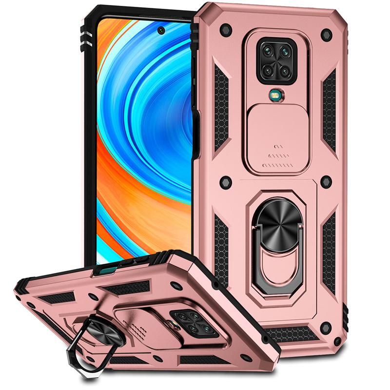 

Для Xiaomi Redmi Note 9S чехол противоударный бронированный защитный чехол для камеры телефона для Redmi Note 9 Pro Max автомобильный магнитный держатель кольцо чехол Redmi Note 9 Pro Max розового золота