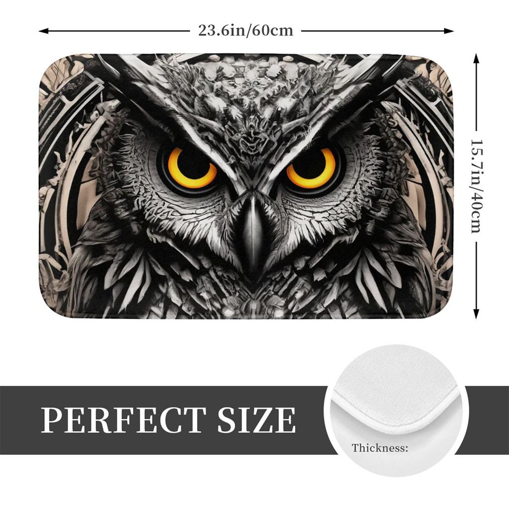 Owl Beliefs Print Anti-slip Doormat Floor Mat Washable Carpet Rug for Kitchen Entrance Home Bathroom Living Room Footpad Mats