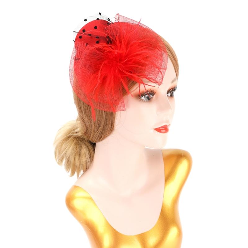 Feather Top Hat Shape Hair Clip Girls Halloween Hair Hairpins Lovely Hair Clip